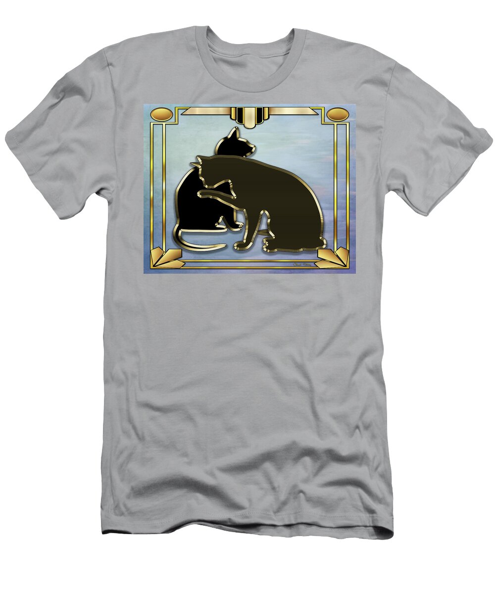 Deco Cats Blue Chuck Staley T-Shirt