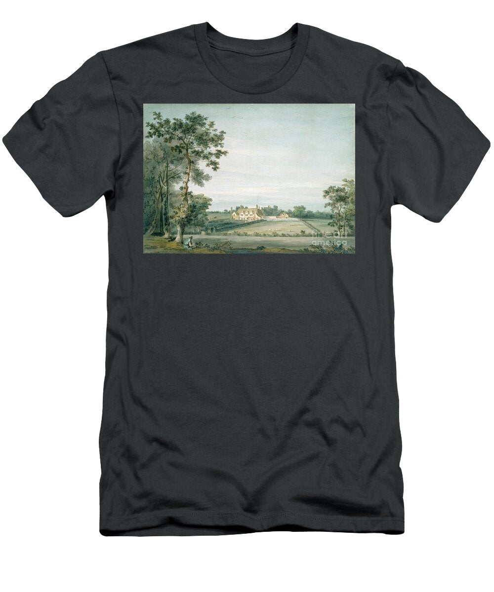 Dedham the Old Lecture House Seen Across Long Meadow From Black Brook Watercolor John Constable T-Shirt