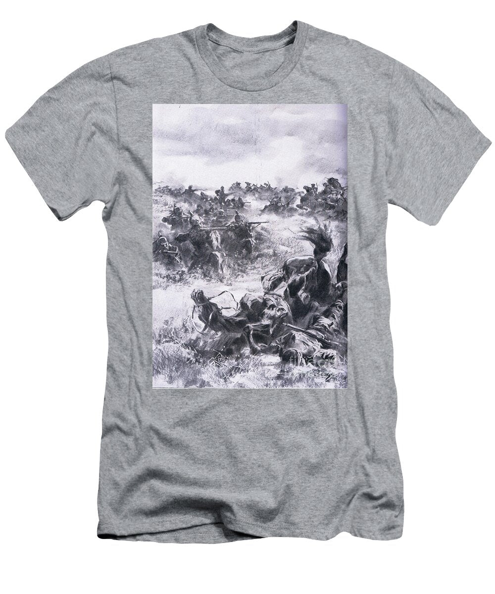 Defeat of the 14th Russian Cavalry Brigade At Praszysz From the Illustrated History of the World War 1914 1915 Pub By Union Berlagsefellfchaft 1922 Vol 3 Anton Hoffman T-Shirt