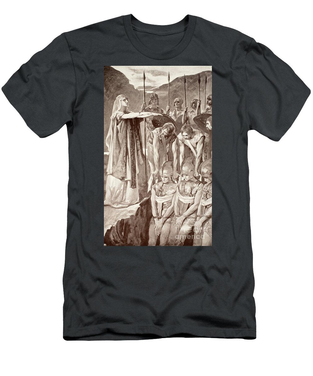 Deirdres Lament Illustration From Celtic Myth and Legend By Charles Squire 1905 John Henry Frederick Bacon T-Shirt