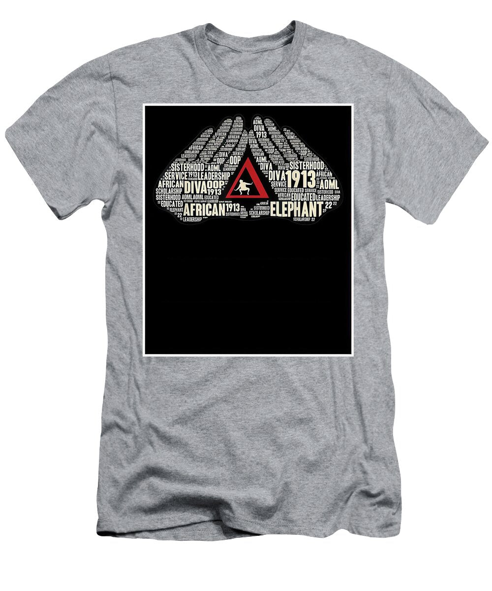 Delta 1913 Hand Sign Elephant Sigma Theta Words Jessica Ward T-Shirt