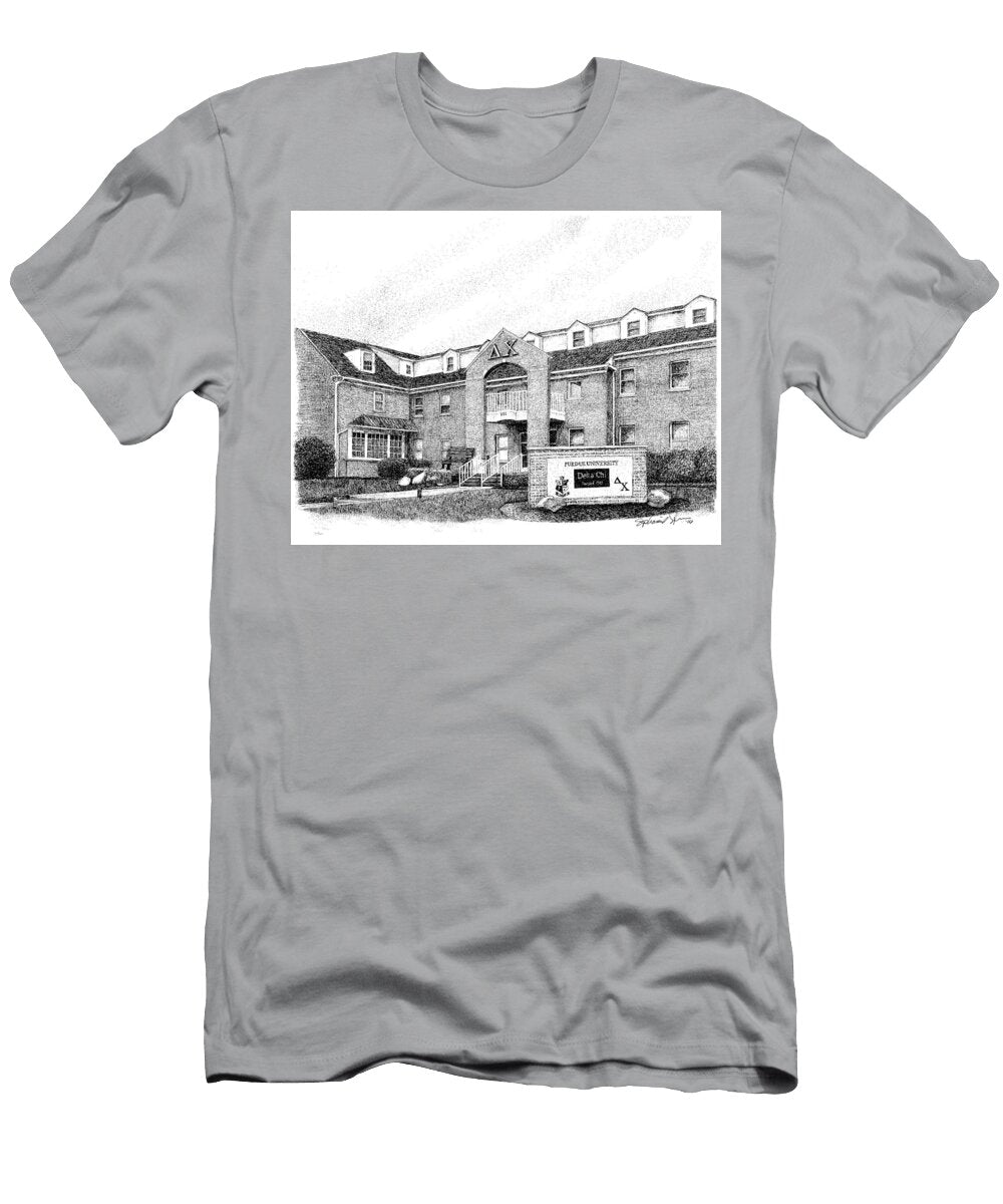 Delta Chi Fraternity House Purdue University Stephanie Huber T-Shirt