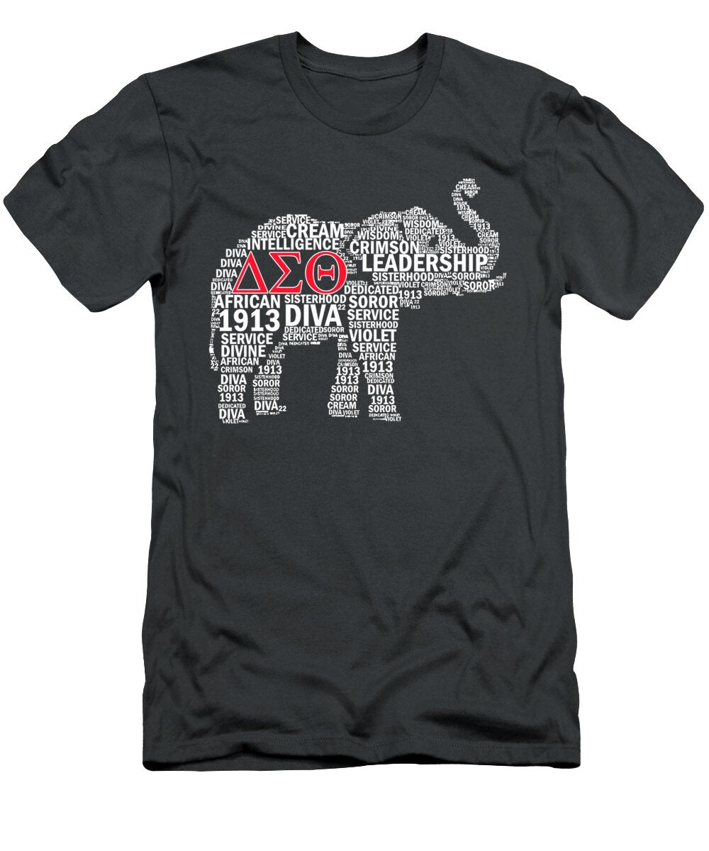 Delta Sorority Dst 1913 Sigma Theta Paraphernal Elephant Randy Pfeffer T-Shirt