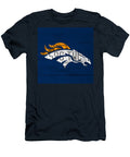 Denver Broncos Football Team Retro Logo Colorado License Plate Art Design Turnpike T-Shirt