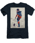 Denver Broncos Kicker Football Player Paint Splatters Abstract Portrait Design Turnpike T-Shirt