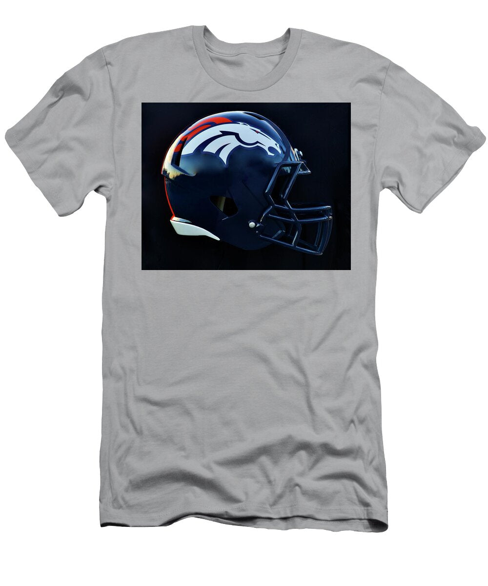 Denver Broncos Official NFL Helmet Frozen in Time Fine Art Photography T-Shirt