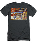Depanneur Arret Eclair Verdun Rue Wellington Montreal Paintings Original Hockey Art Sale Commissions Carole Spandau T-Shirt