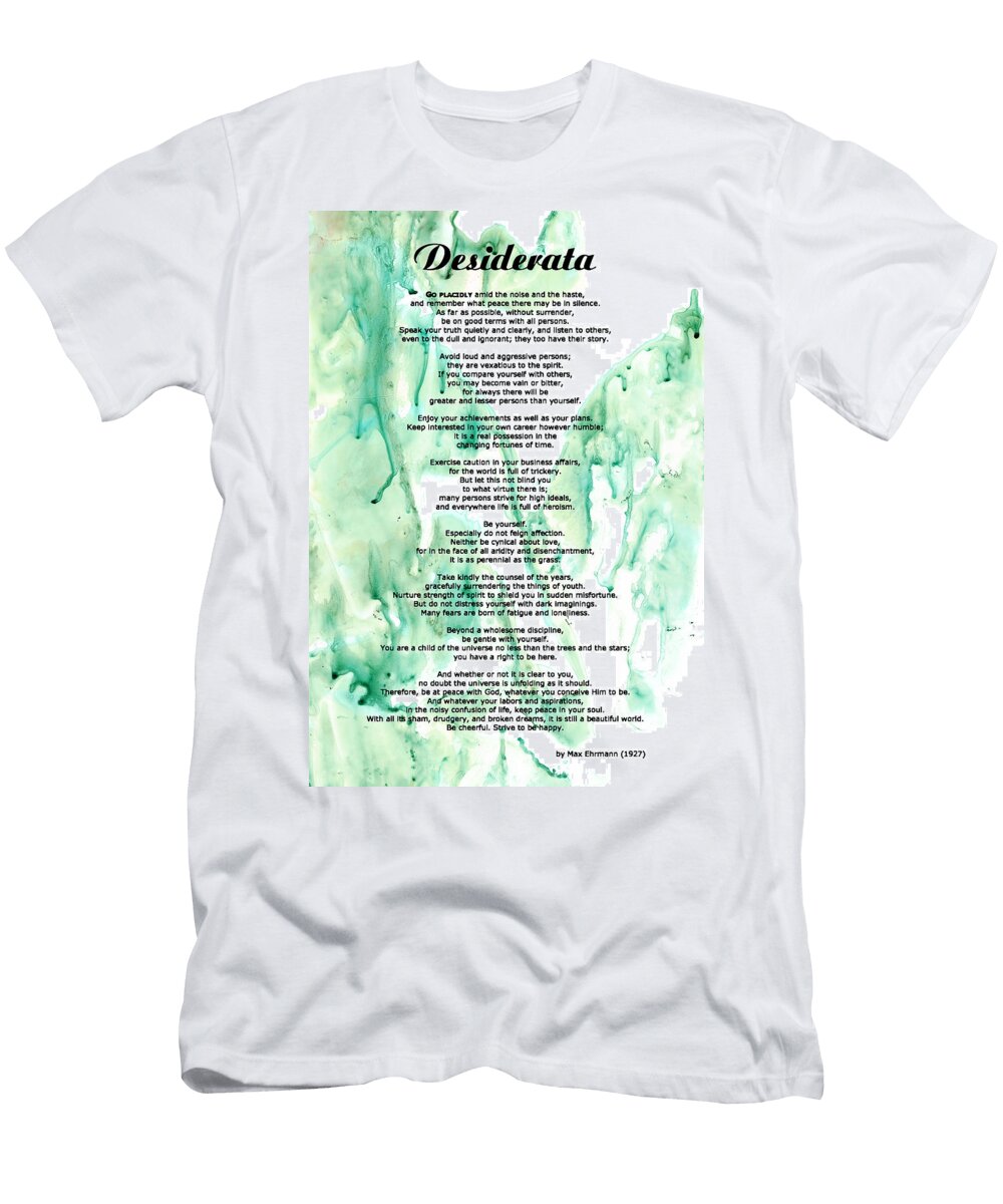 Desiderata Words of Wisdom Sharon Cummings T-Shirt