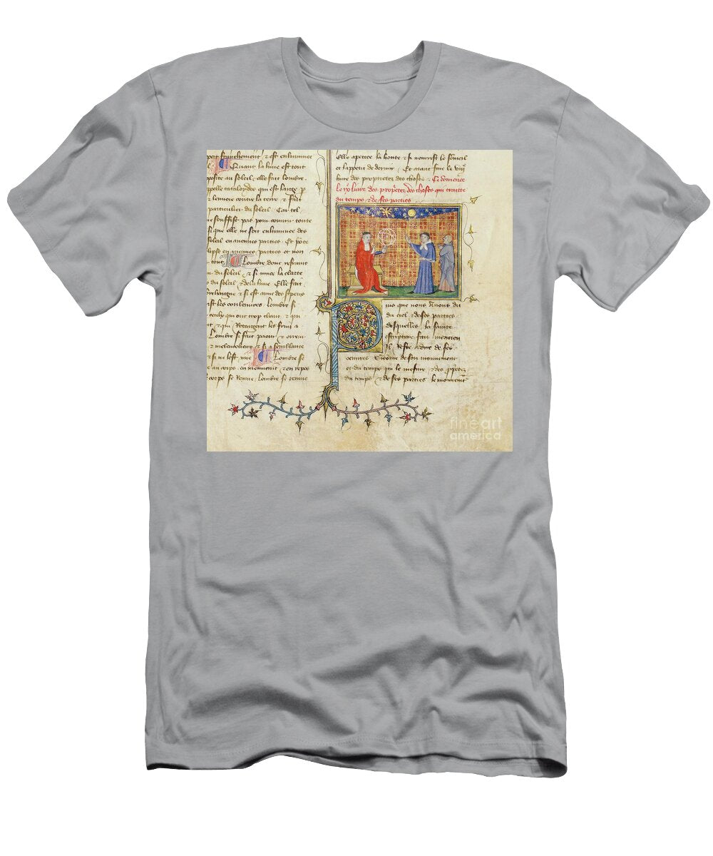 Detail of a Page From De Proprietatibus Rerum By Bartholomeus Anglicus in the French Translation of Jean Corbechon 1390 Pierre Remiet T-Shirt
