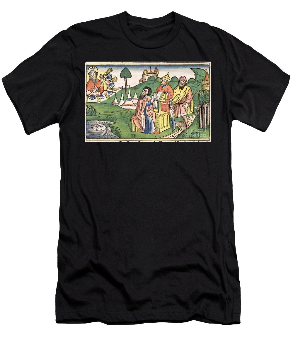Deuteronomy Frontispiece in Which God Makes the Laws From the Nuremberg Bible Biblia Sacra Germanaica German School T-Shirt