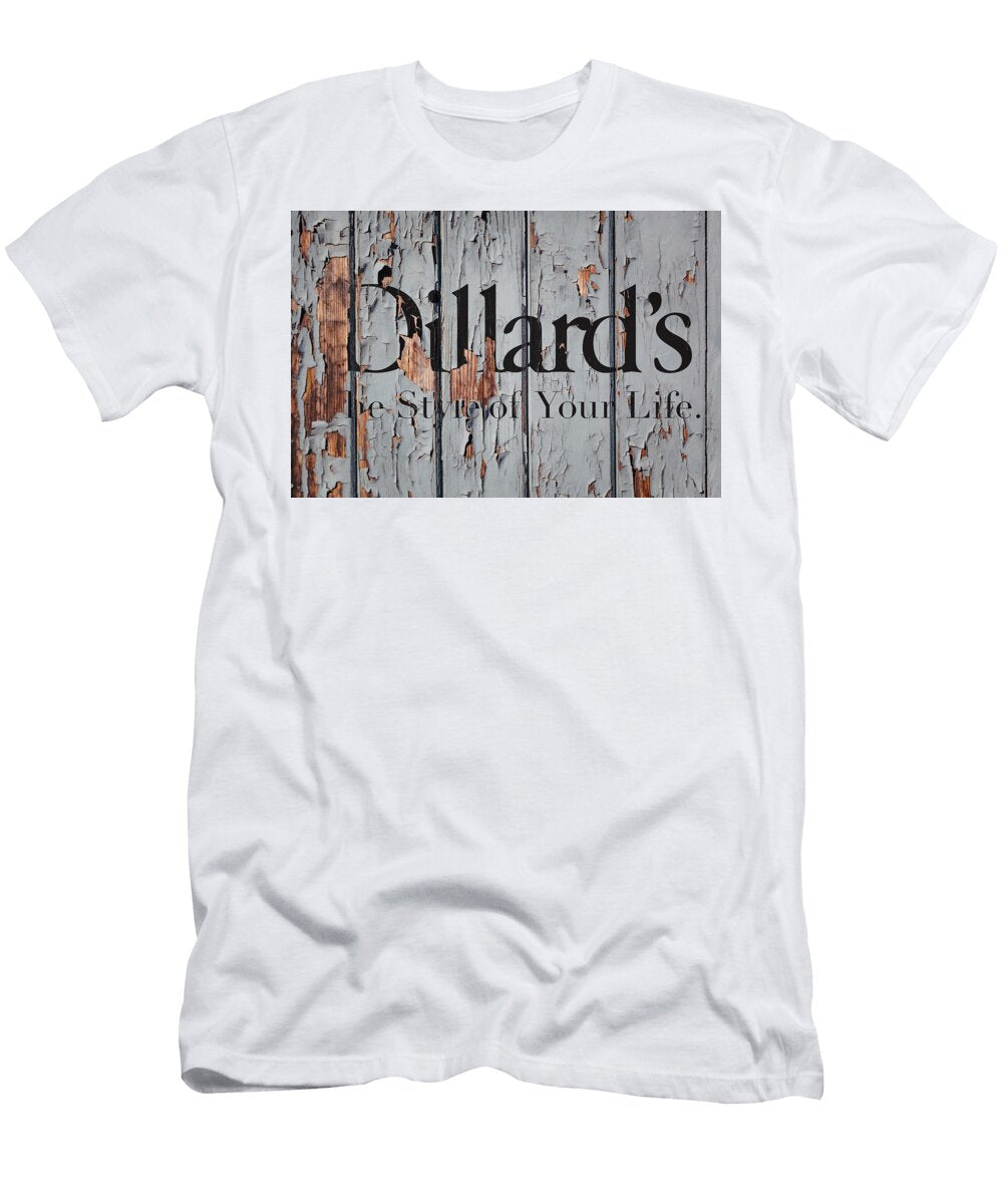 Dillards Vintage Logo on Peeling Paint Wood Wall Design Turnpike T-Shirt