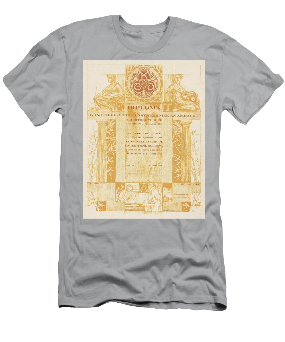 Diploma Van De Koninklijke School Voor Kunst Techniek En Huib Luns T-Shirt
