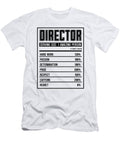 Director Nutrition Facts Cinema Film Directors Tshirtconcepts Marvin Poppe T-Shirt