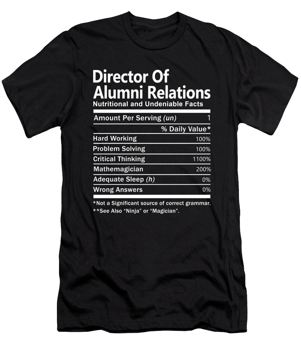 Director of Alumni Relations Nutrition Factors Gift Item Shi Hu Kang T-Shirt