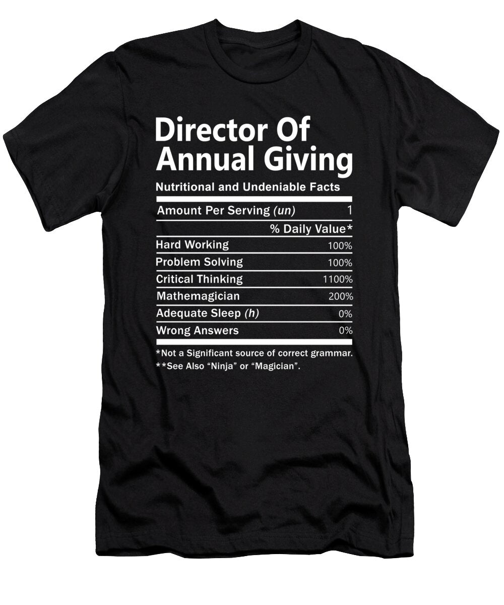 Director of Annual Giving Nutrition Factors Gift Item Shi Hu Kang T-Shirt