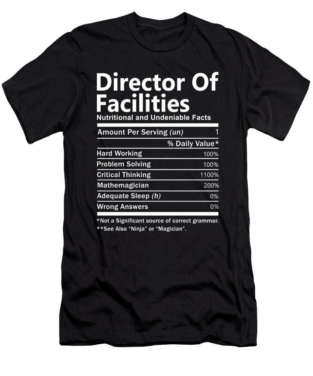 Director of Facilities Nutrition Factors Gift Item Shi Hu Kang T-Shirt