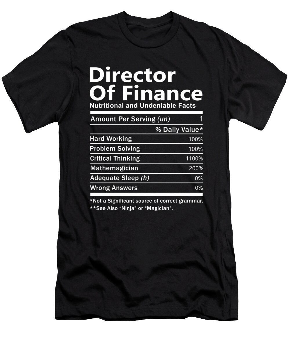Director of Finance Nutrition Factors Gift Item Shi Hu Kang T-Shirt