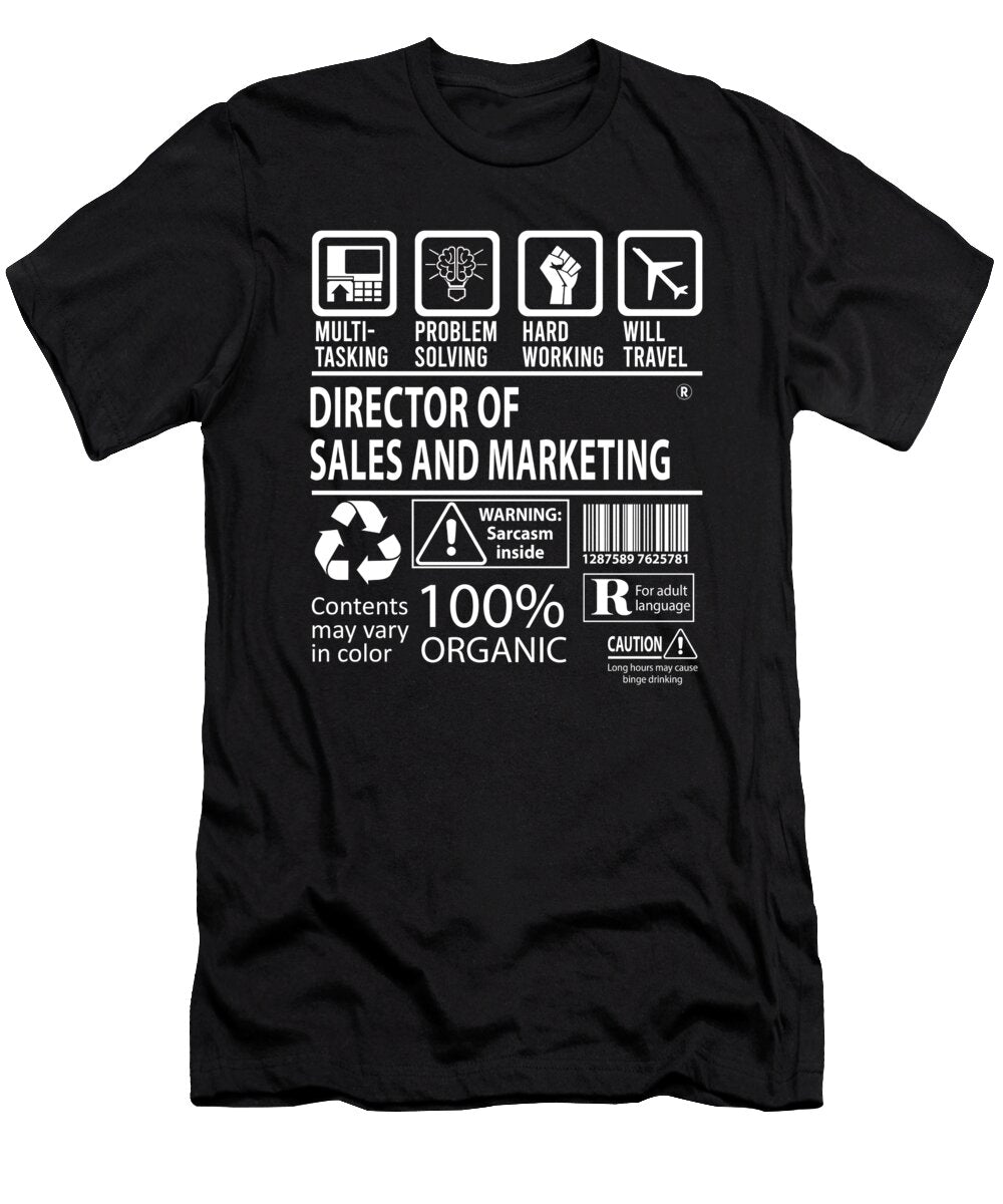 Director of Sales and Marketing Multitasking Job Title Gift Item Shi Hu Kang T-Shirt
