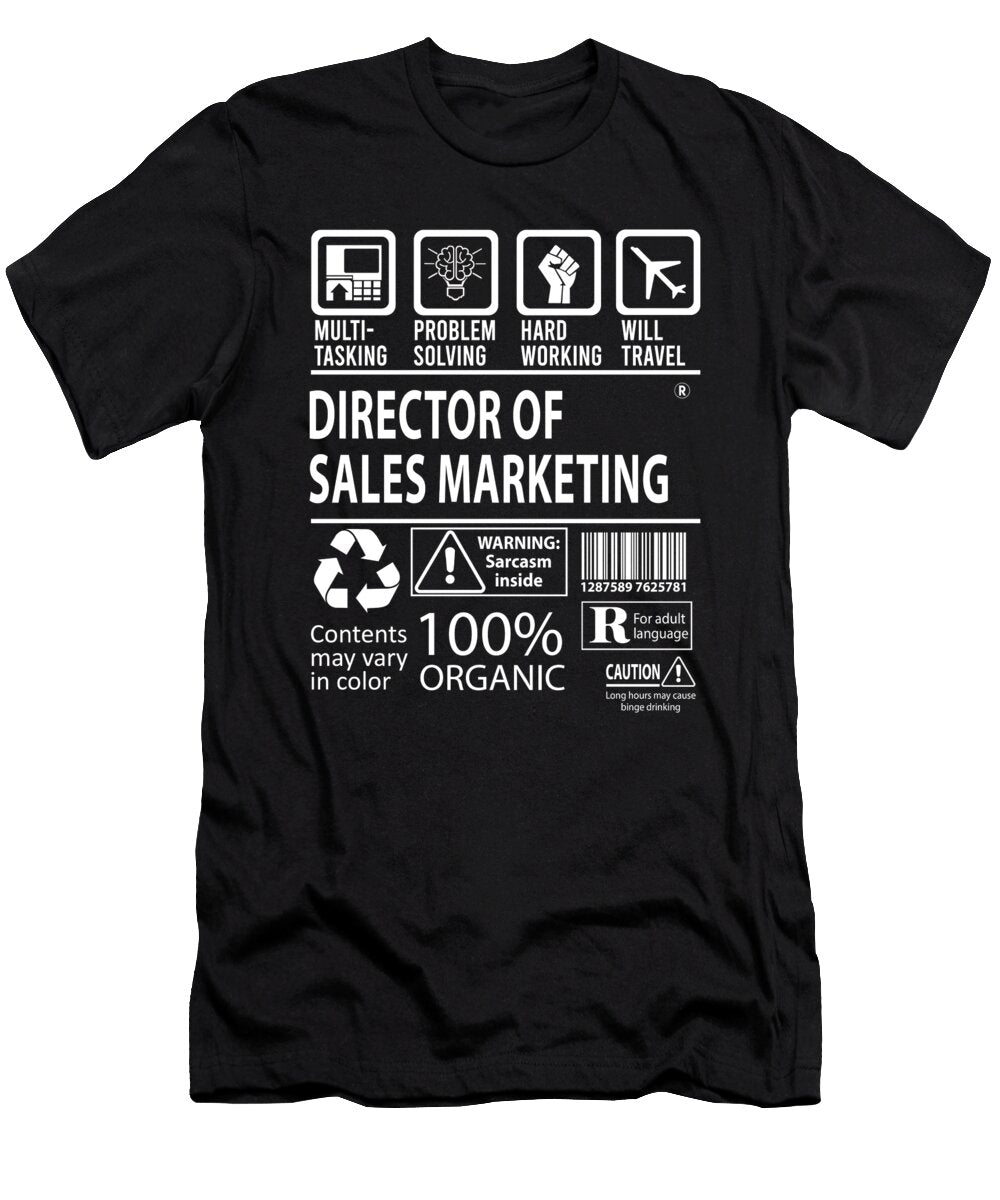 Director of Sales Marketing Multitasking Job Title Gift Item Shi Hu Kang T-Shirt