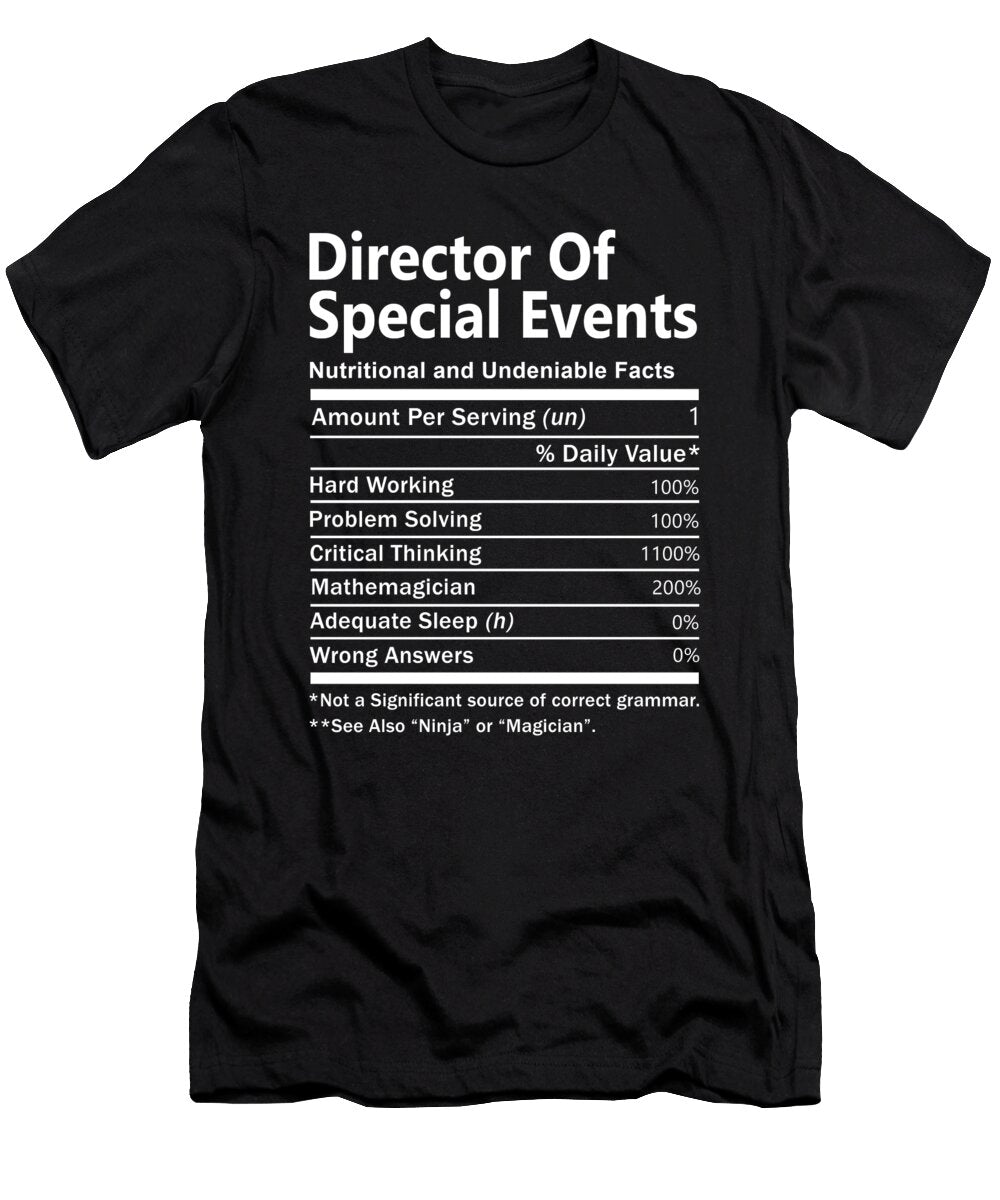 Director of Special Events Nutrition Factors Gift Item Shi Hu Kang T-Shirt