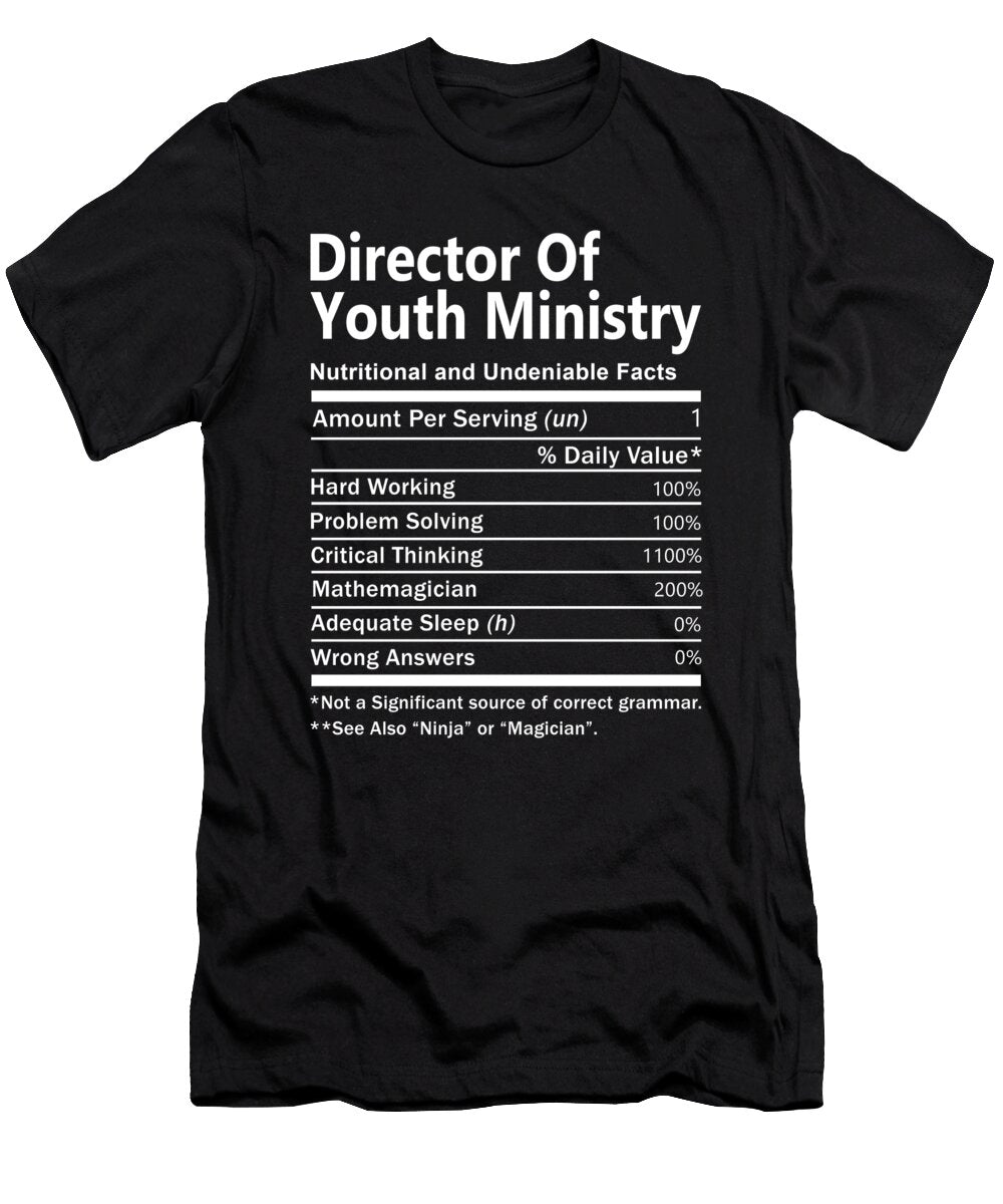Director of Youth Ministry Nutrition Factors Gift Item Shi Hu Kang T-Shirt