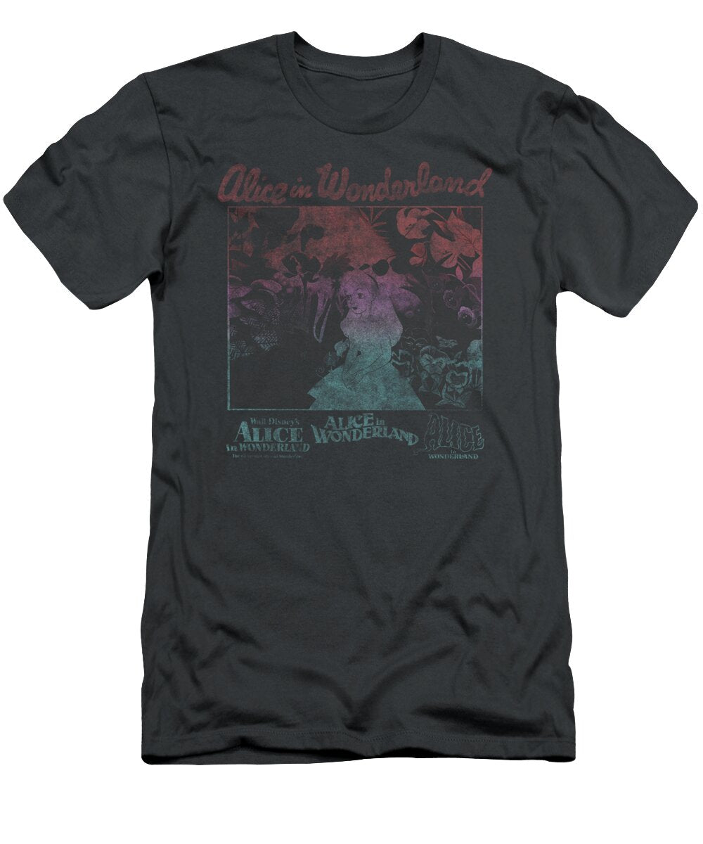 Disney Alice in Wonderland Vintage Movie Poster Neon Baldur Aaliya T-Shirt