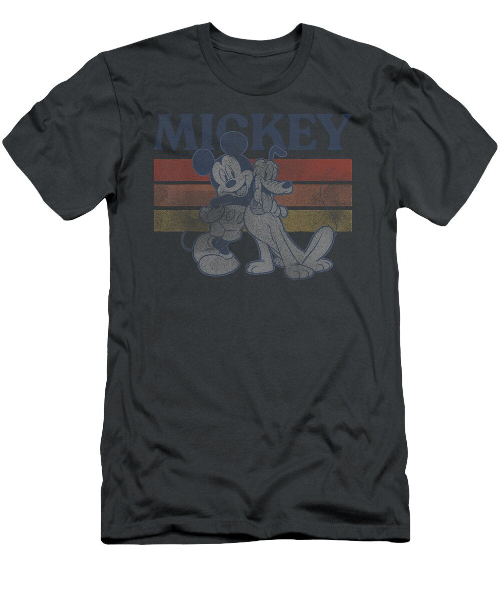 Disney Mickey and Friends Mickey and Pluto Retro Line Bruin Maisey T-Shirt