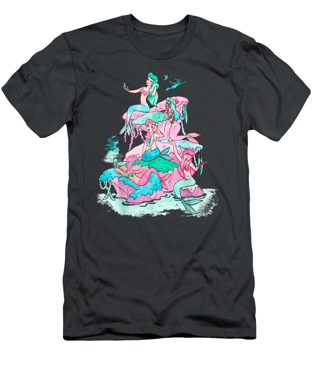 Disney Peter Pan Mermaids Watercolor Retro Graphic Bruin Maisey T-Shirt