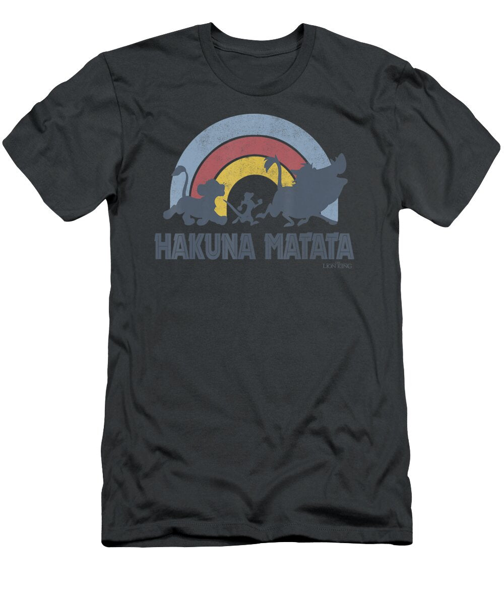 Disney the Lion King Hakuna Matata Distressed Rainbow Tri Su Le T-Shirt
