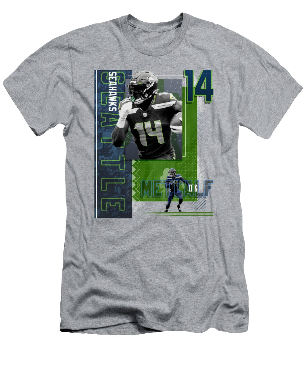 Dk Metcalf Football Paper Poster Seahawks Stewart Reid T-Shirt