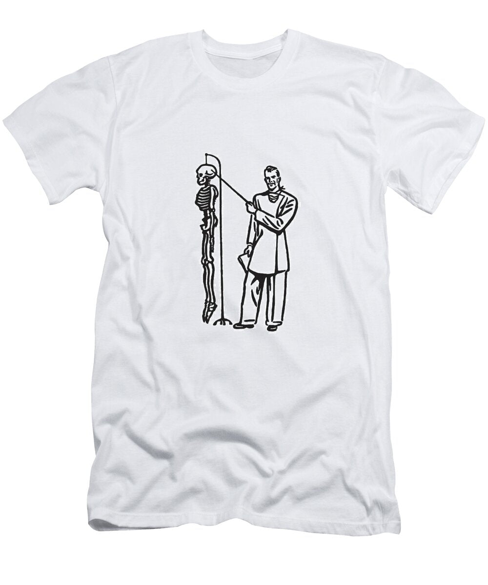 Doctor Teaching About Skeleton Csa Images T-Shirt