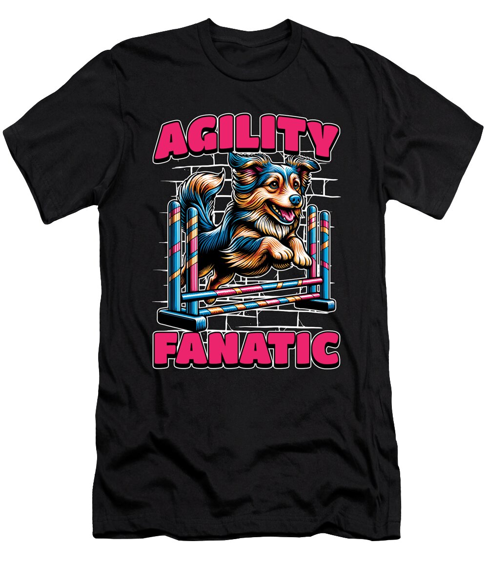 Dog Agility Fanatic Dog Sport Agility Training Tshirtconcepts Marvin Poppe T-Shirt