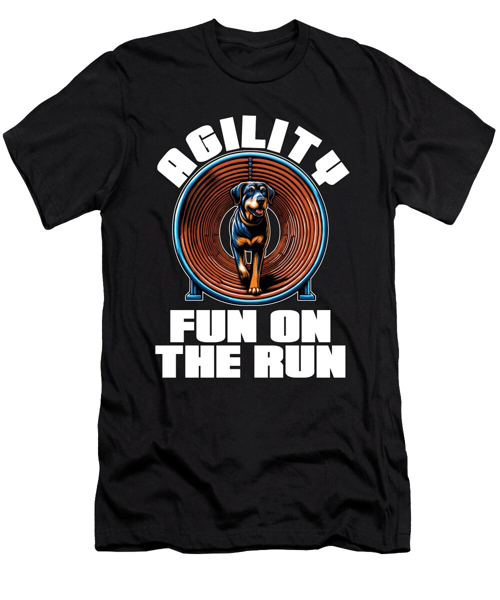 Dog Agility Fun on the Run Dog Sport Enthusiast Tshirtconcepts Marvin Poppe T-Shirt