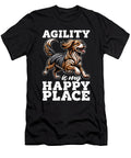 Dog Agility Is My Happy Place Loves Agility Sport Tshirtconcepts Marvin Poppe T-Shirt