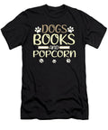 Dog Lover Gifts Dogs Books and Popcorn Fun Dog Lover Gift Kanig Designs T-Shirt