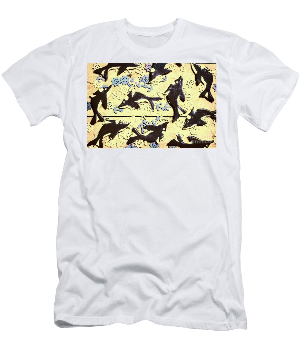 Dolphin Planks and Anchors Jorgo Photography Wall Art Gallery T-Shirt