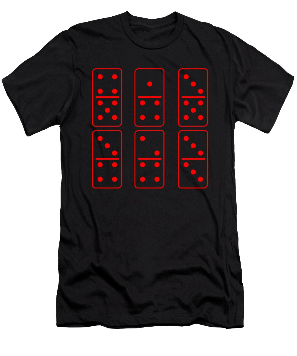 Dominoes Player Tiles Puzzler Game Gift Thomas Larch T-Shirt