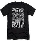 Dont Settle for Less Success Motivational Matthew Chan T-Shirt