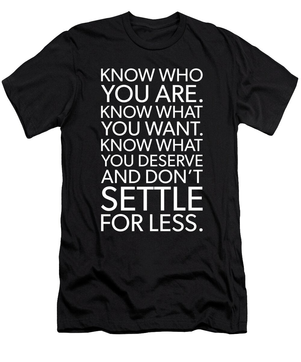Dont Settle for Less Success Motivational Matthew Chan T-Shirt