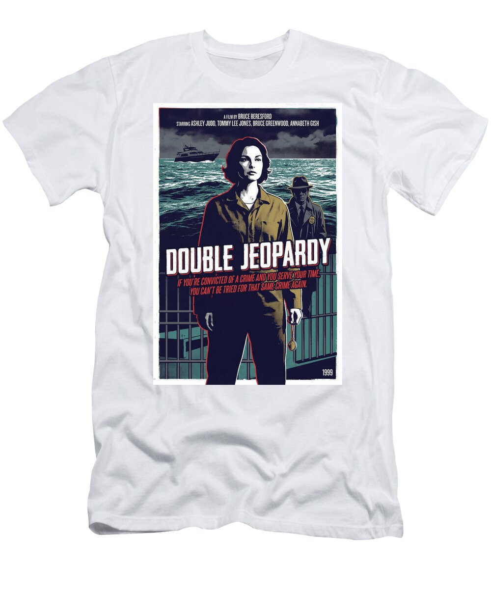 Double Jeopardy Minimal Movie Poster Retro Film Poster Vintage 1999 Sampadart Gallery T-Shirt