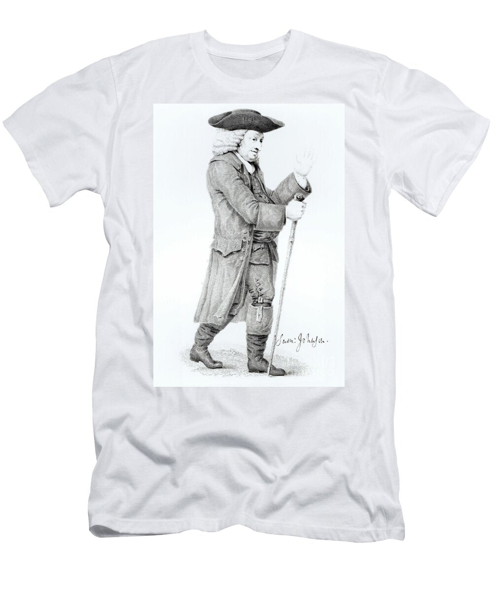 Dr Samuel Johnson Engraving English School T-Shirt