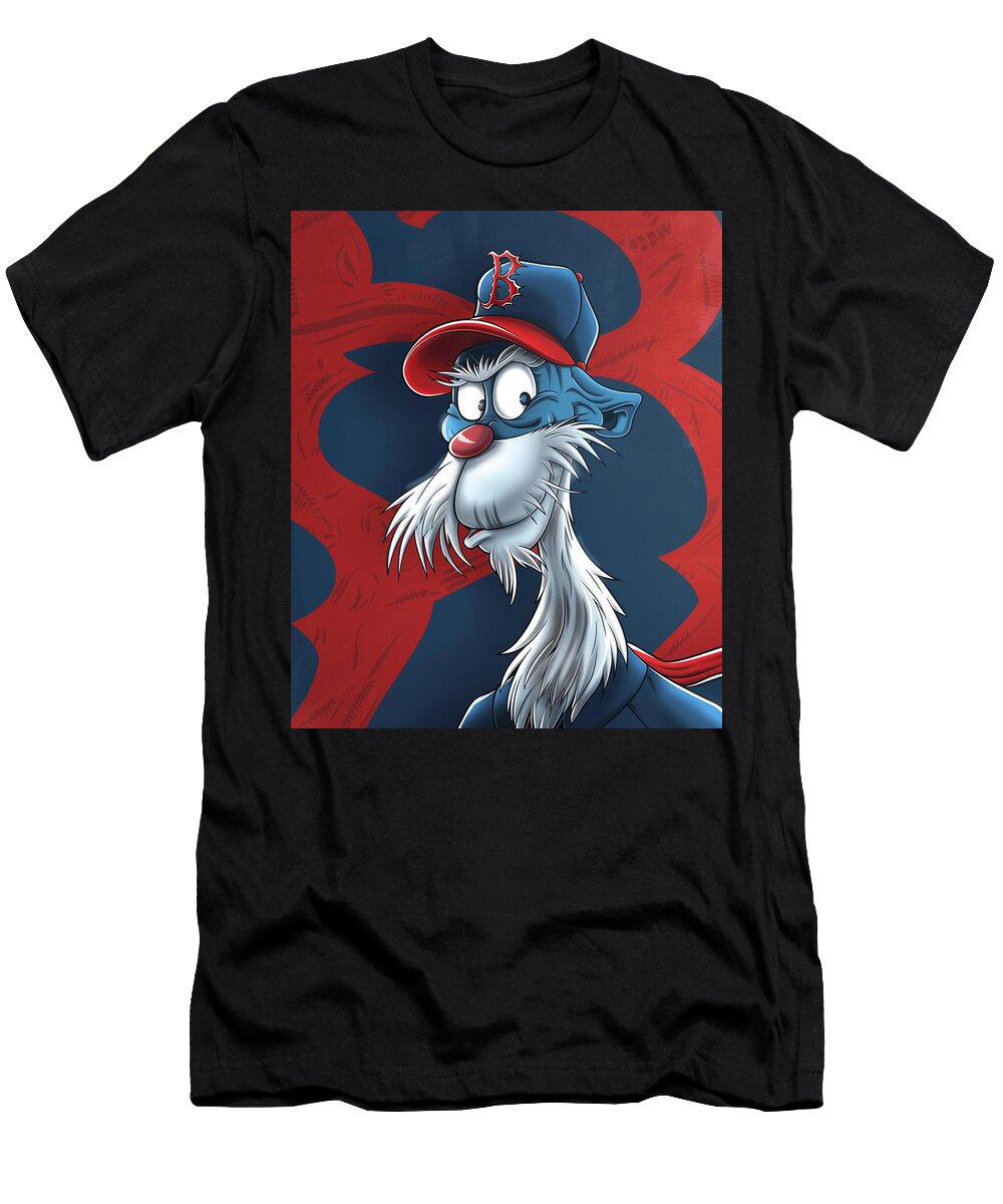 Dr Seuss Vs Boston Red Sox Logo Interpretation Ezone Prints T-Shirt
