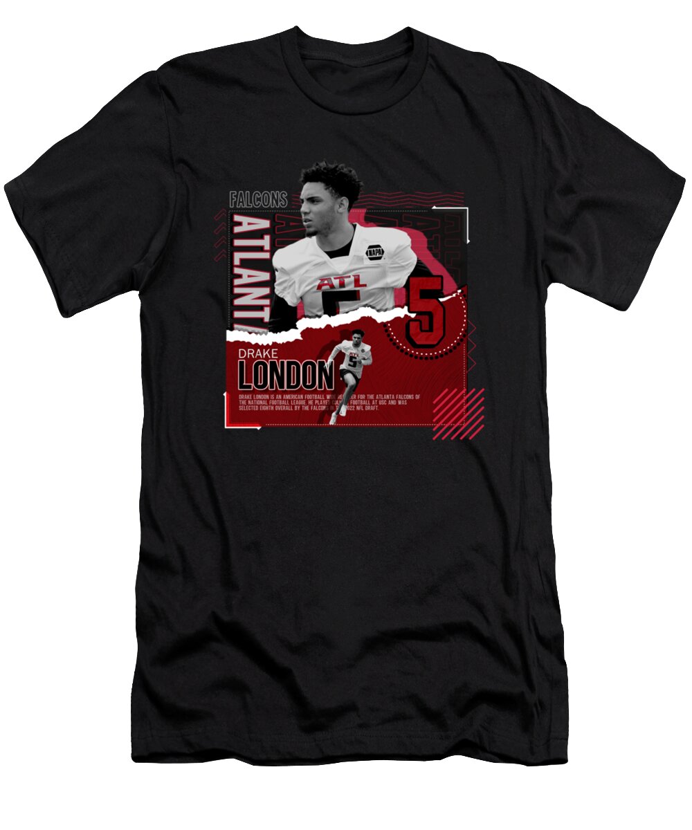 Drake London Football Paper Poster Falcons Kelvin Kent T-Shirt
