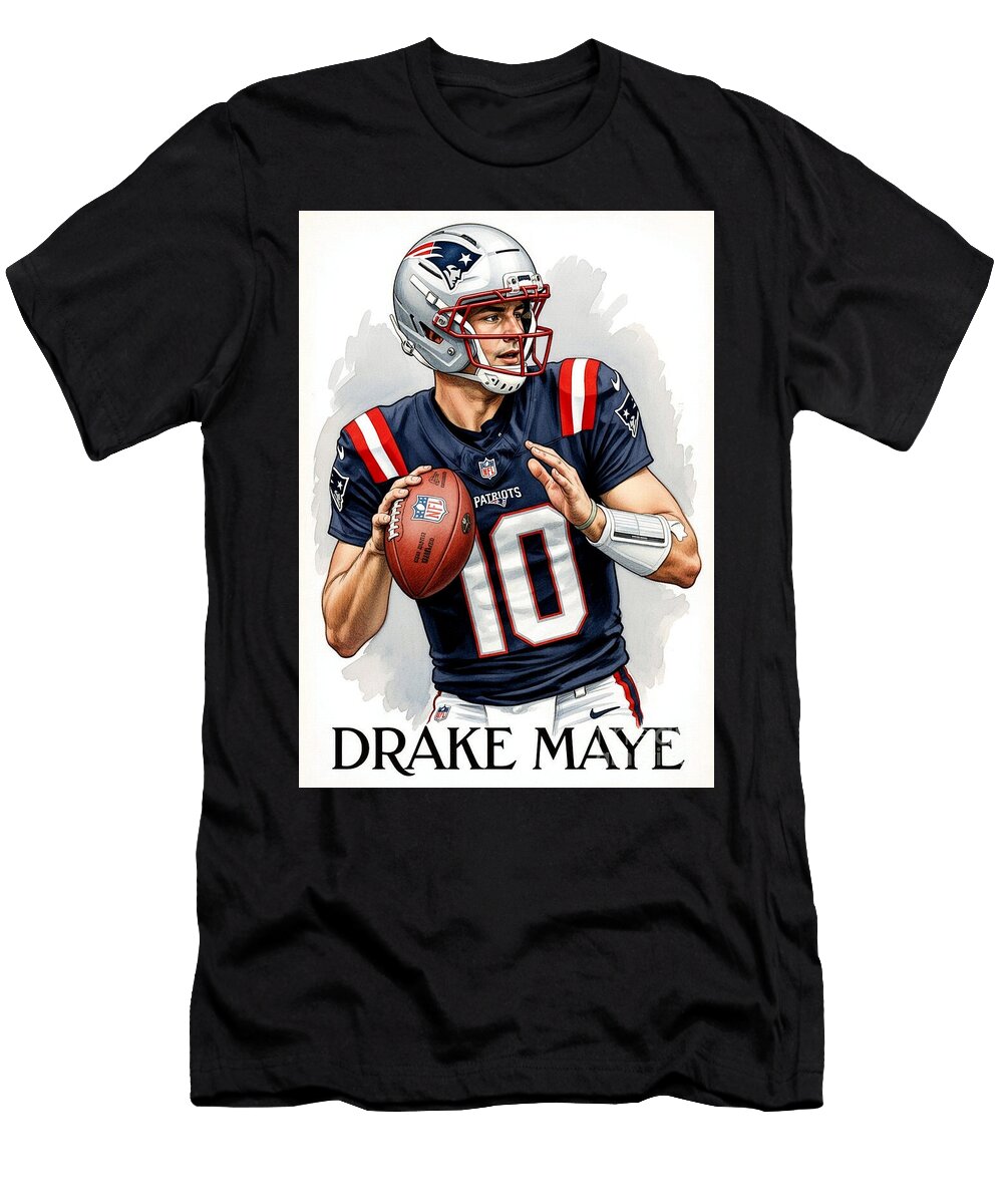 Drake Maye 10 of the New England Patriots 516 Robert Williams T-Shirt