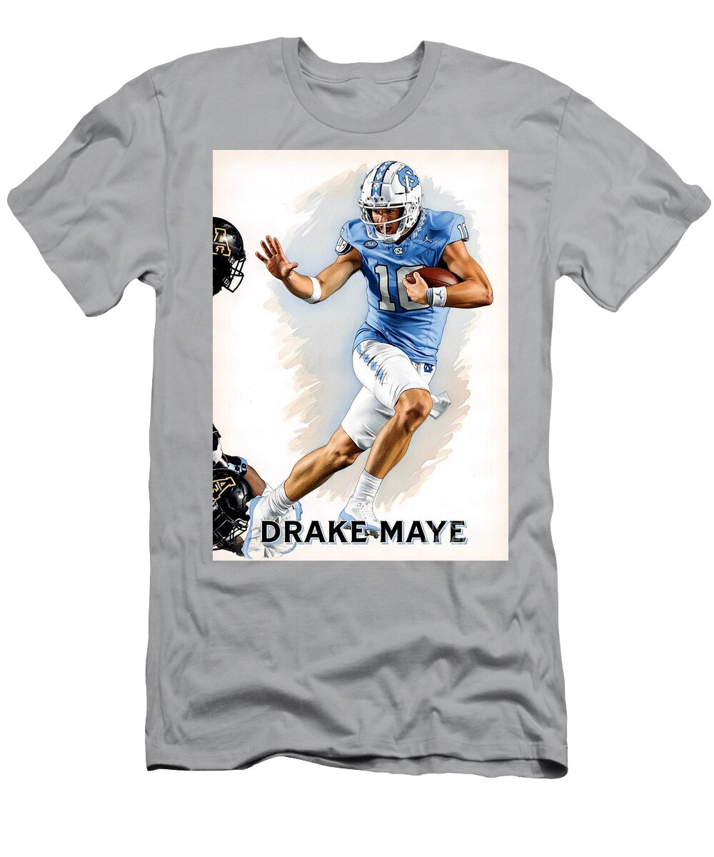 Drake Maye 10 of the North Carolina Tar Heels 502 Robert Williams T-Shirt