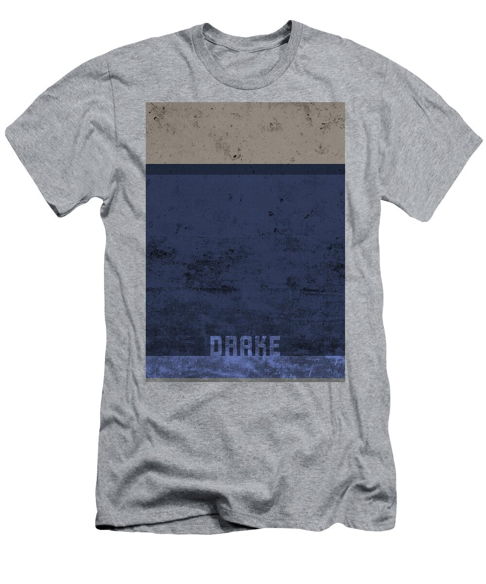 Drake Team Colors College University Bold Simple Series Design Turnpike T-Shirt