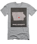 Drake University Des Moines Iowa Founded Date Heart Map Design Turnpike T-Shirt