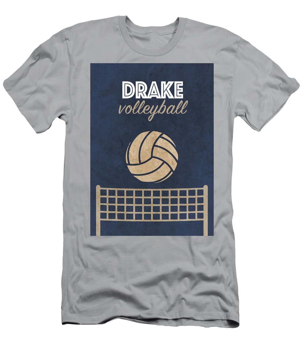 Drake University Volleyball Team Vintage Sports Poster Design Turnpike T-Shirt