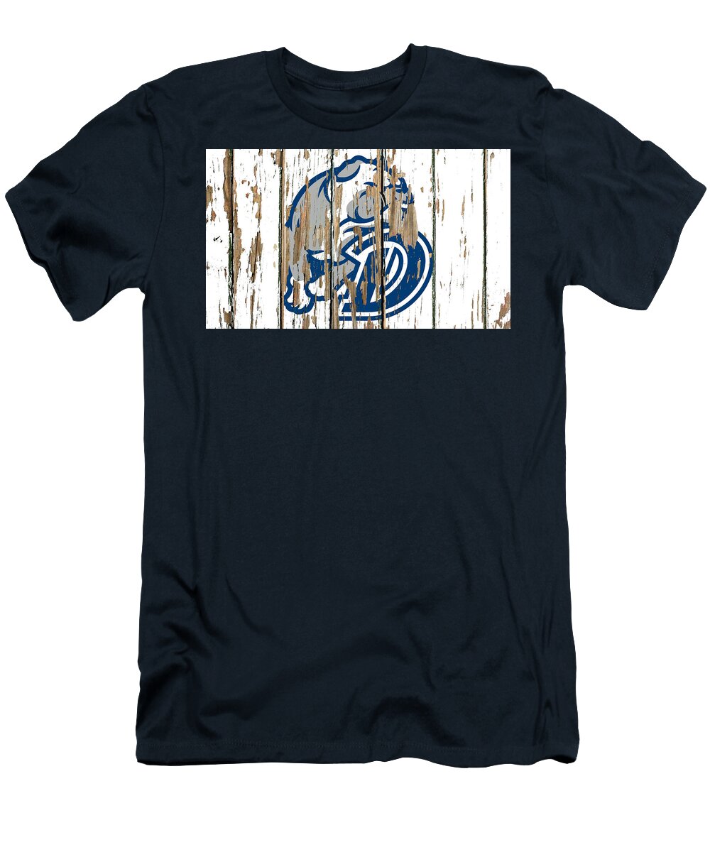 Drake Vintage College University Logo Peeling Barn Wood Paint Design Turnpike T-Shirt