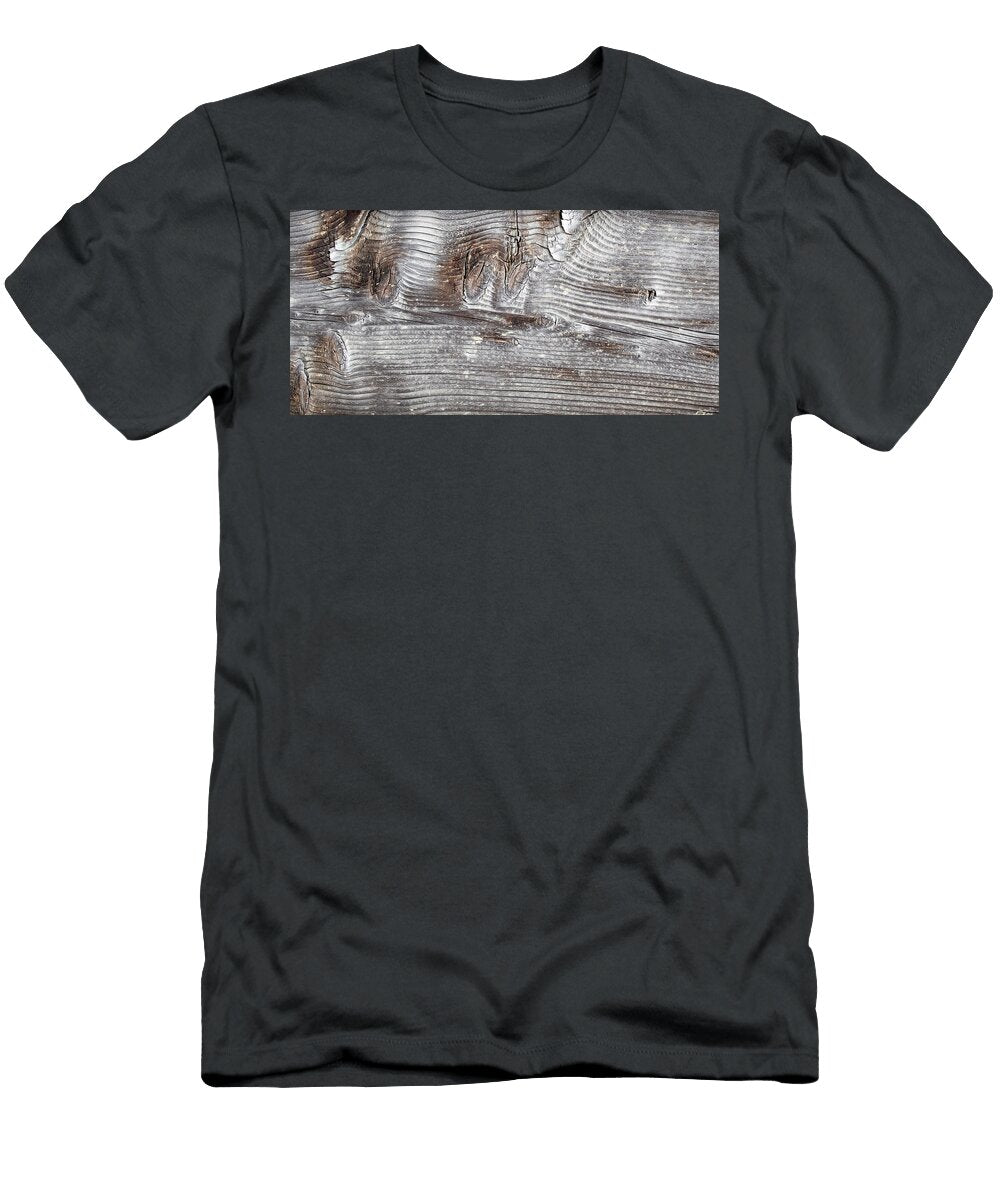 Dry Sun Discolored Wood Board Close Up Dorin Puha T-Shirt
